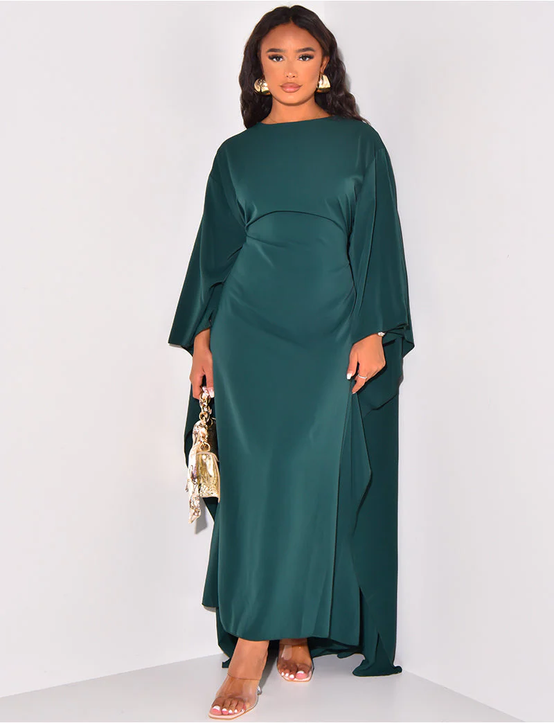 Aaliyah – Damen Fließendes Maxikleid Mit Weiten Ärmeln - Image 11