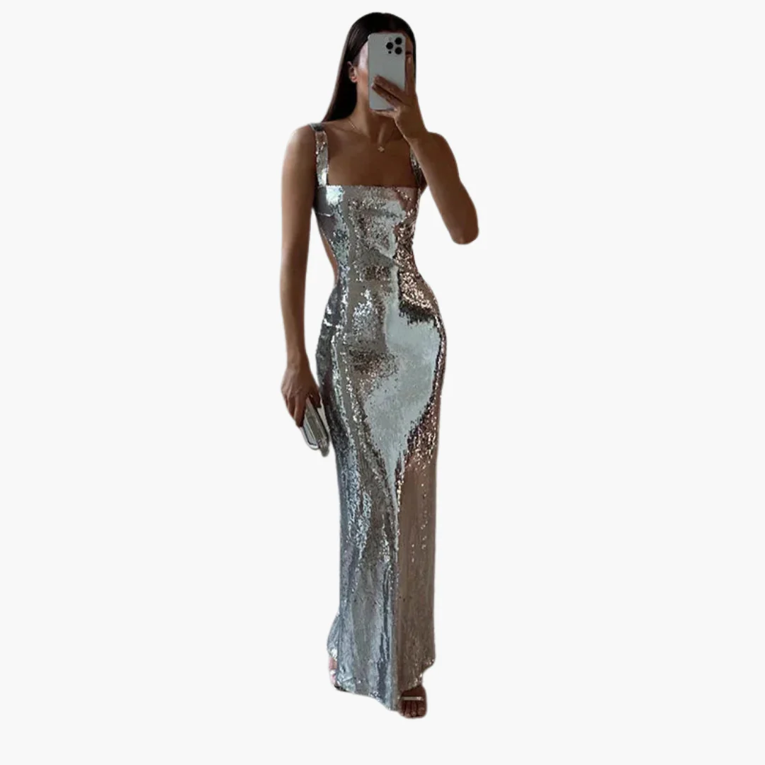 Abendkleid für Frauen - Glamouröses Pailletten Kleid