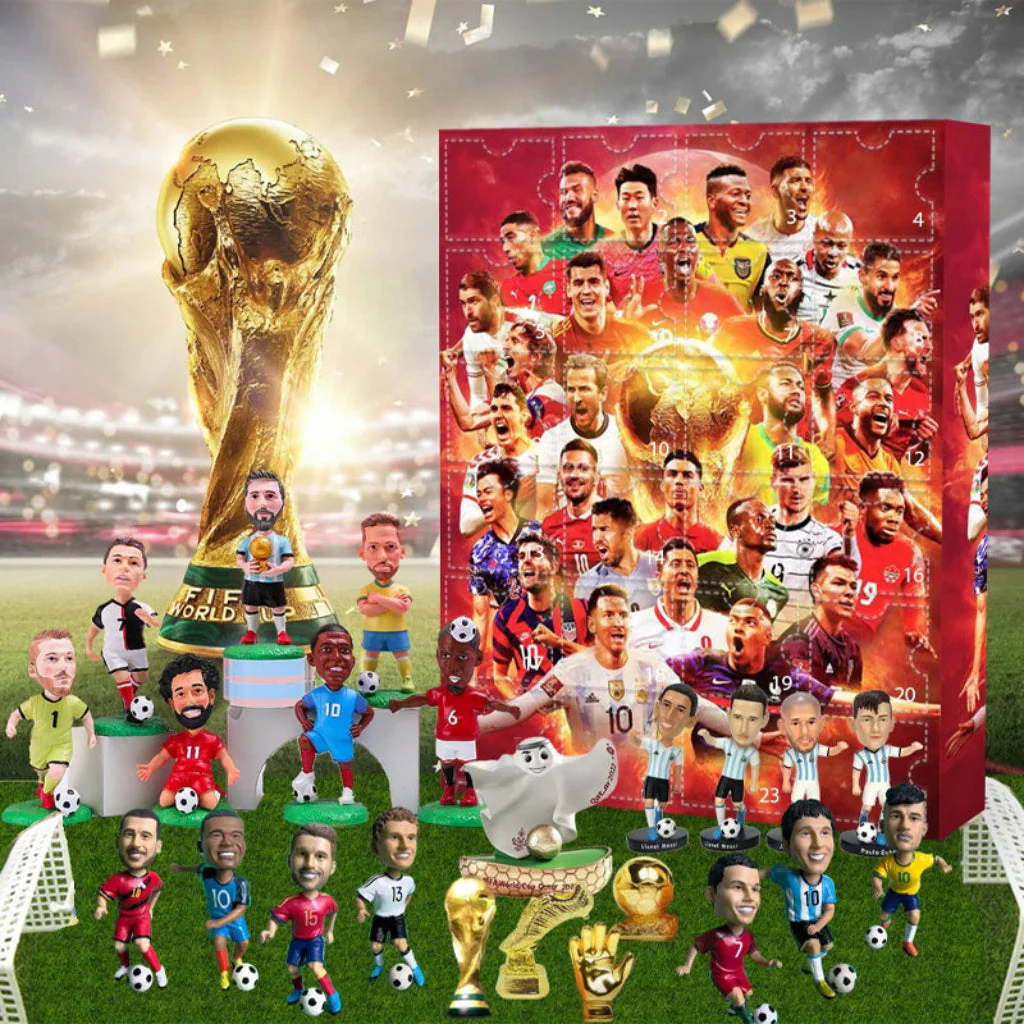 Adventskalender Fußball Figuren Set Spielzeug Geschenkidee Fans
