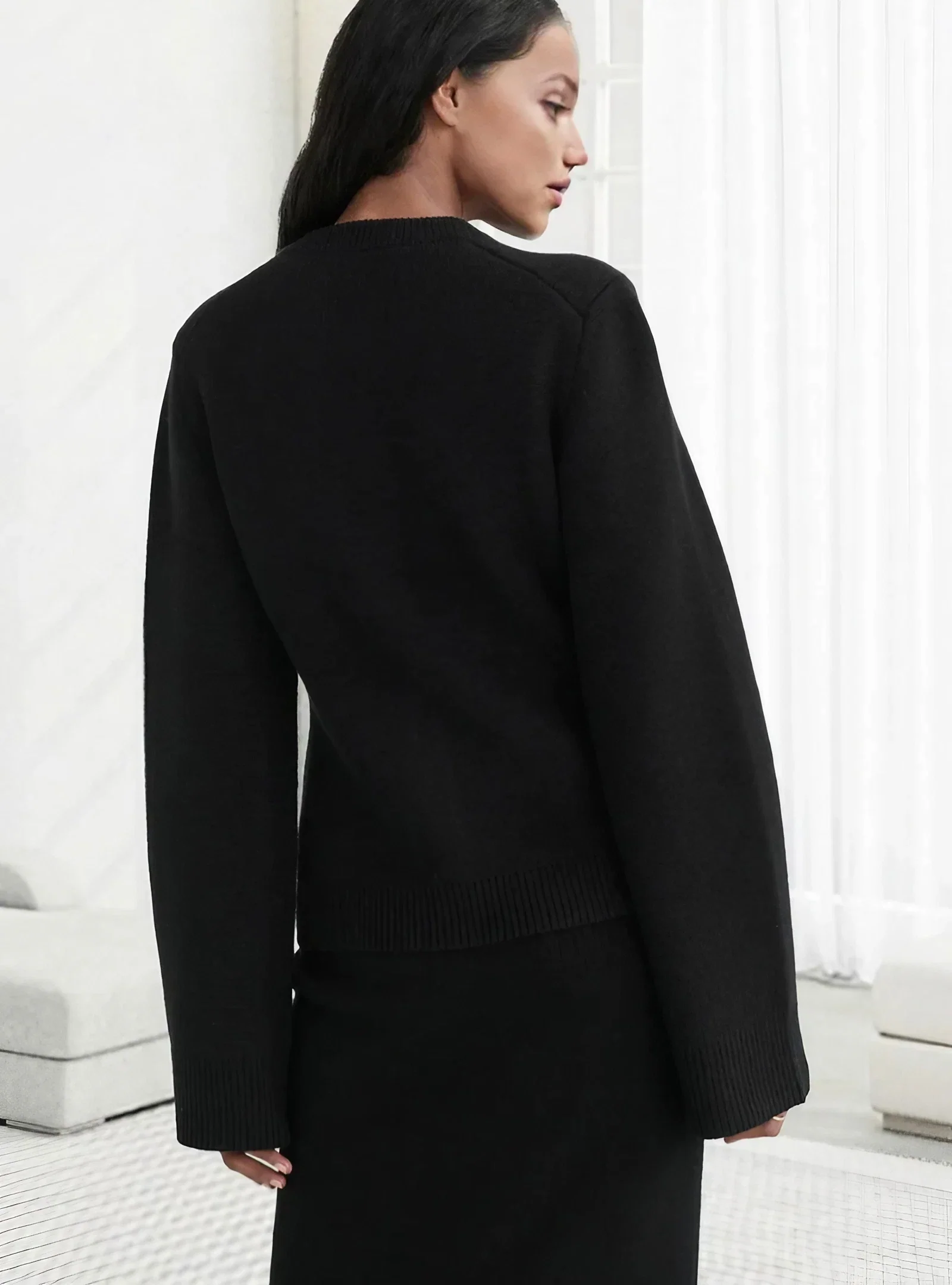 Alice Weiche Strickjacke mit Knöpfen und Muster - Image 8
