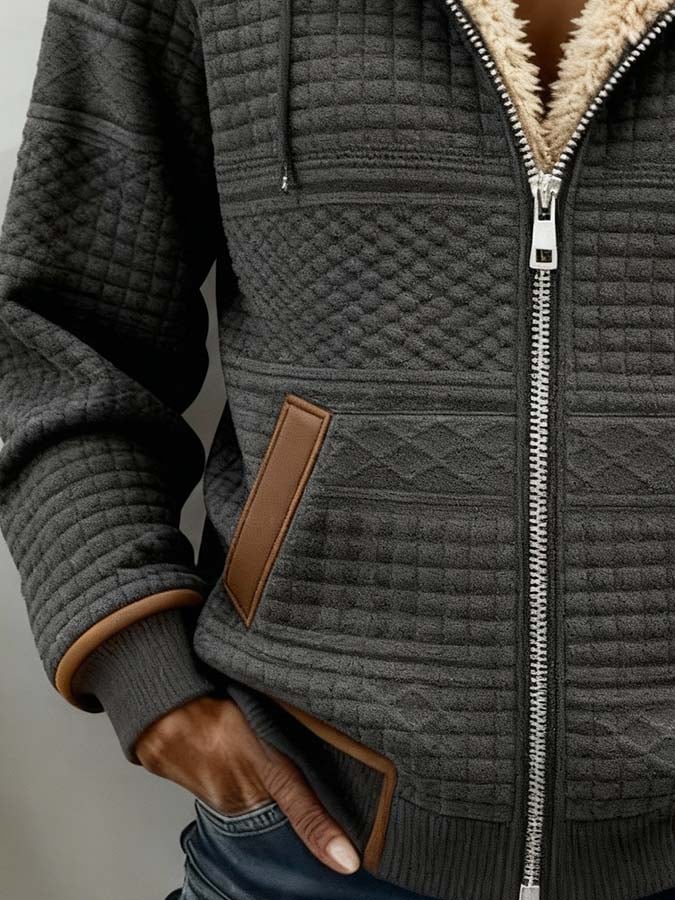 Alina | Casual Jacke Damen mit Patchwork und Farbblockdesign - Image 2