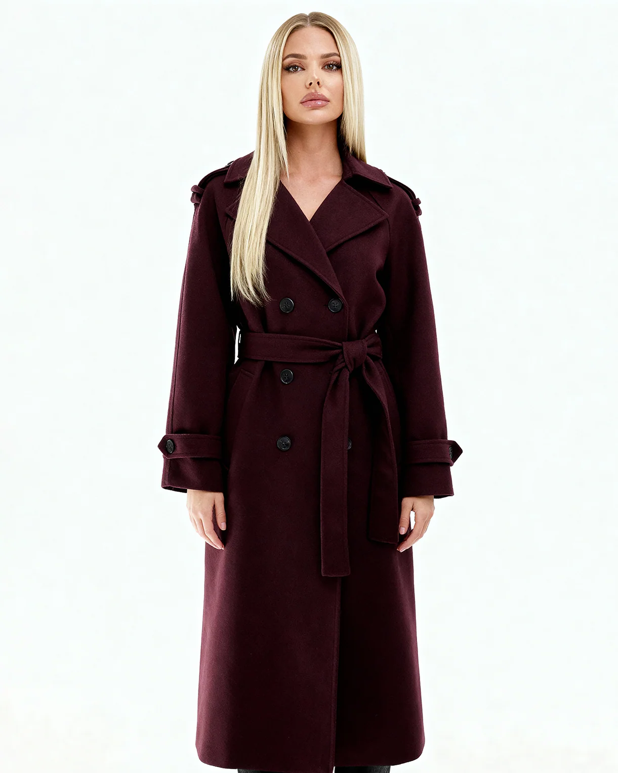 Amalia | Weinrot Trenchcoat