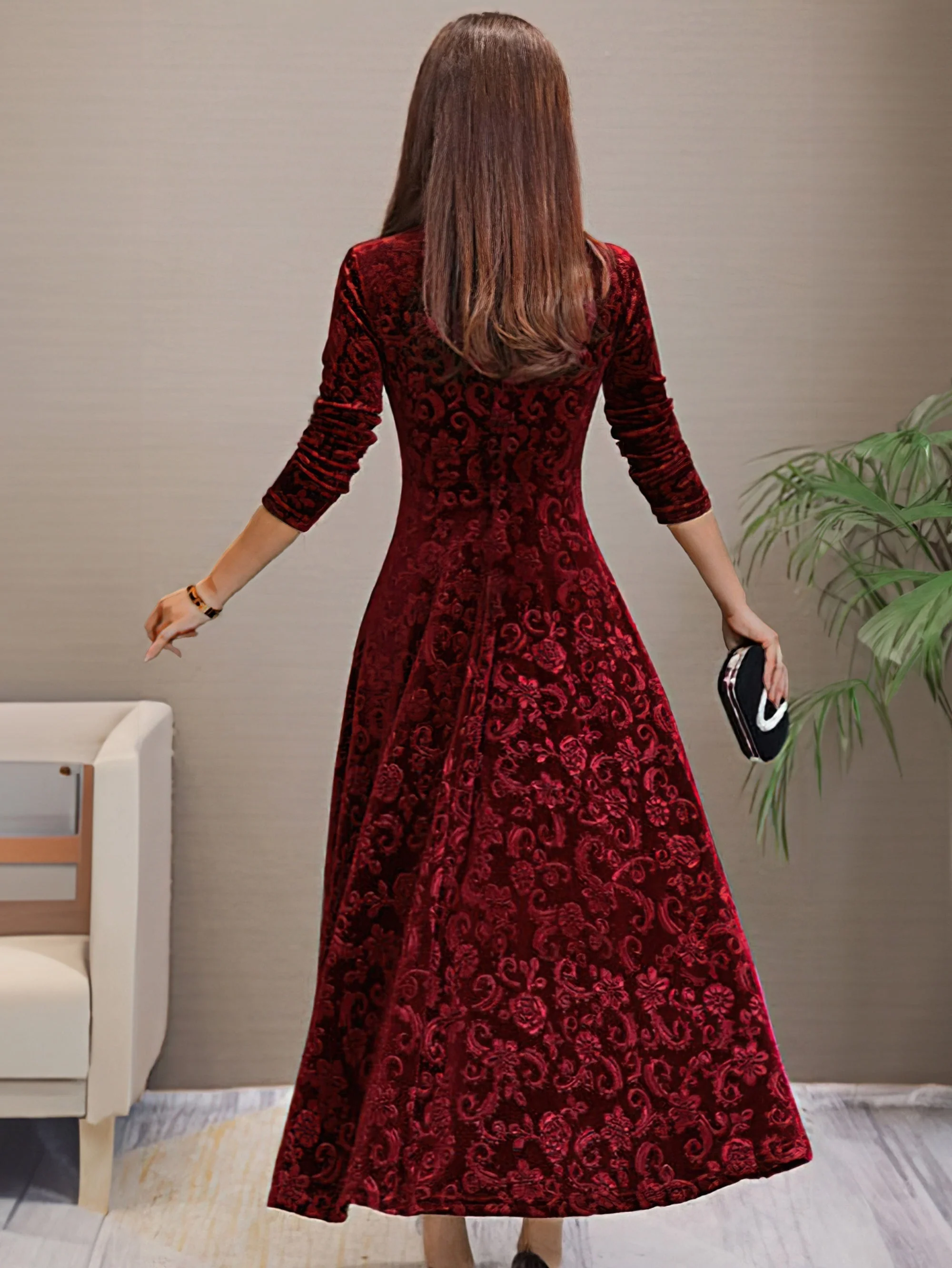 Amelia | Stilvolles Samtkleid Damen elegant chic - Image 10