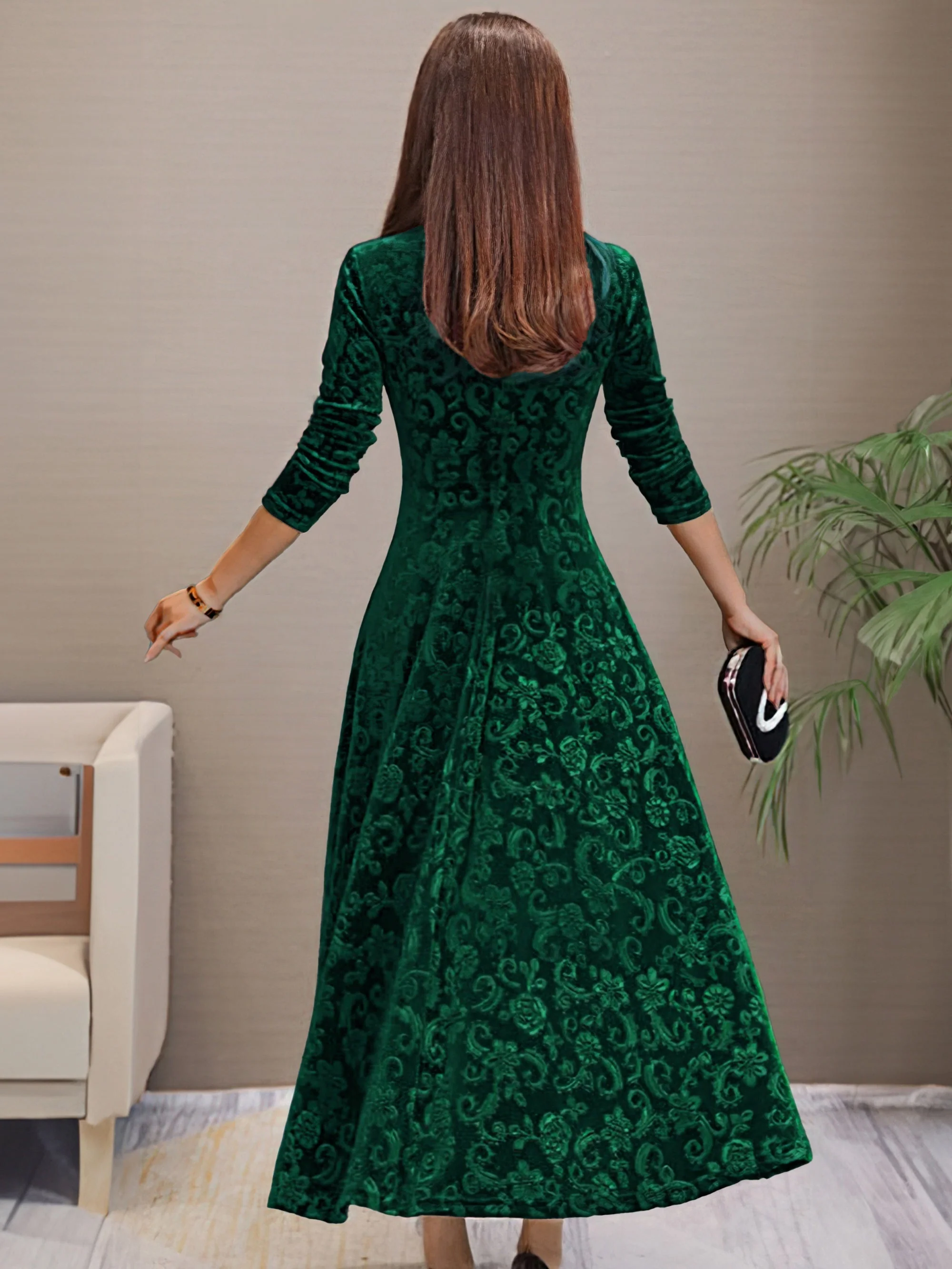 Amelia | Stilvolles Samtkleid Damen elegant chic - Image 11