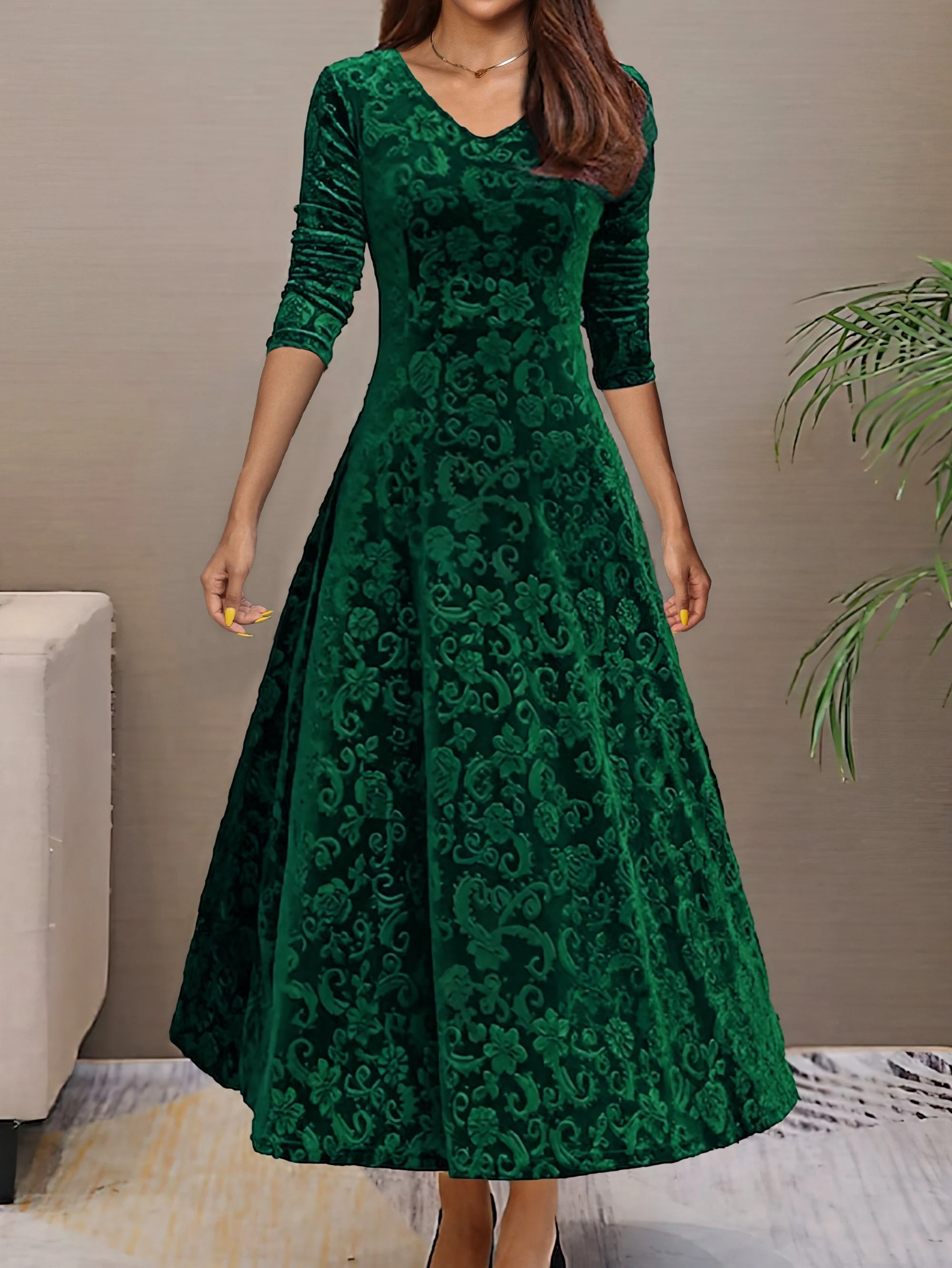Amelia | Stilvolles Samtkleid Damen elegant chic - Image 12