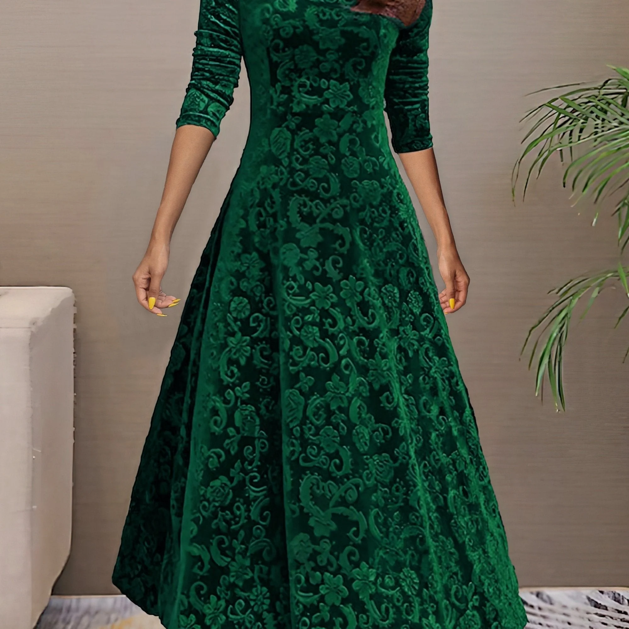 Amelia | Stilvolles Samtkleid Damen elegant chic - Image 2