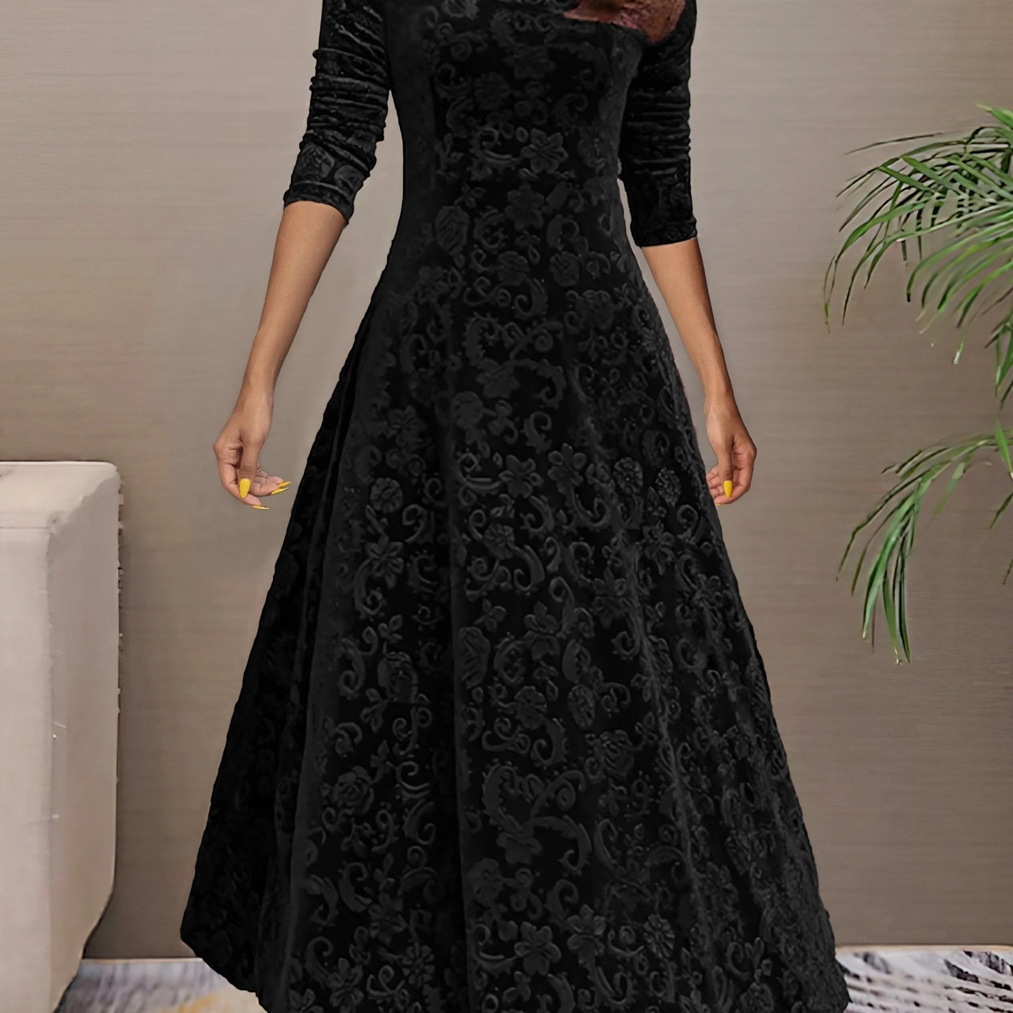 Amelia | Stilvolles Samtkleid Damen elegant chic - Image 3