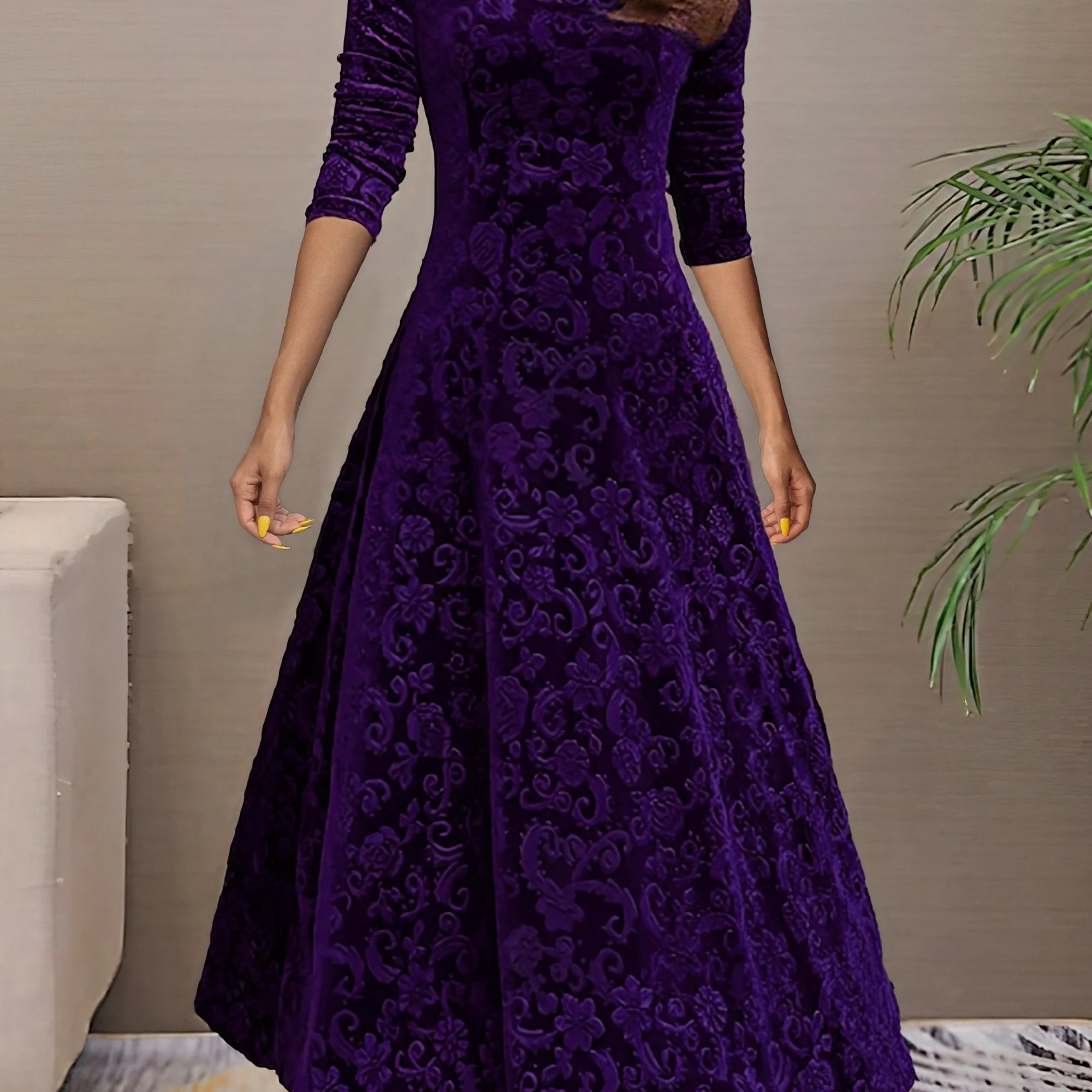 Amelia | Stilvolles Samtkleid Damen elegant chic - Image 4