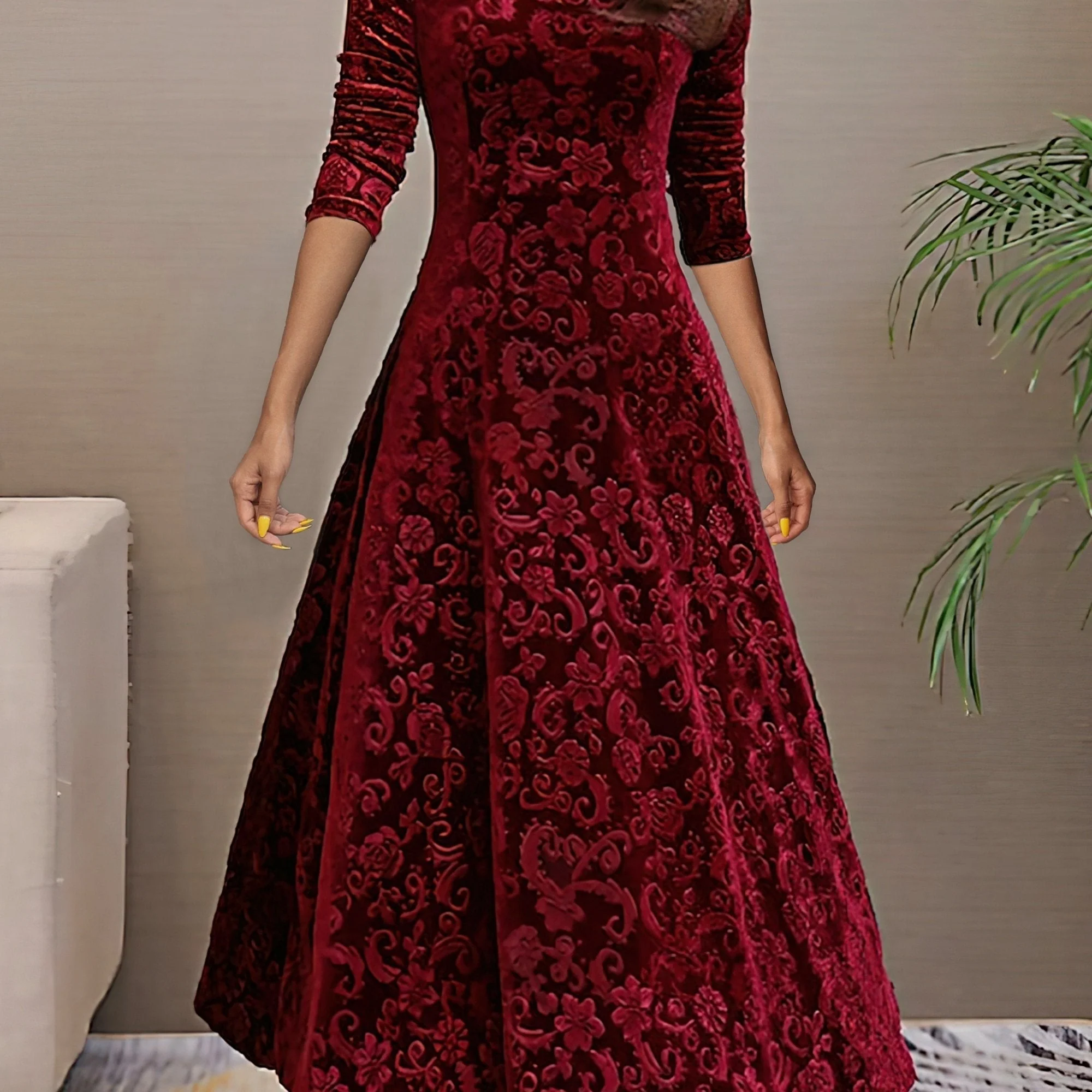 Amelia | Stilvolles Samtkleid Damen elegant chic - Image 6