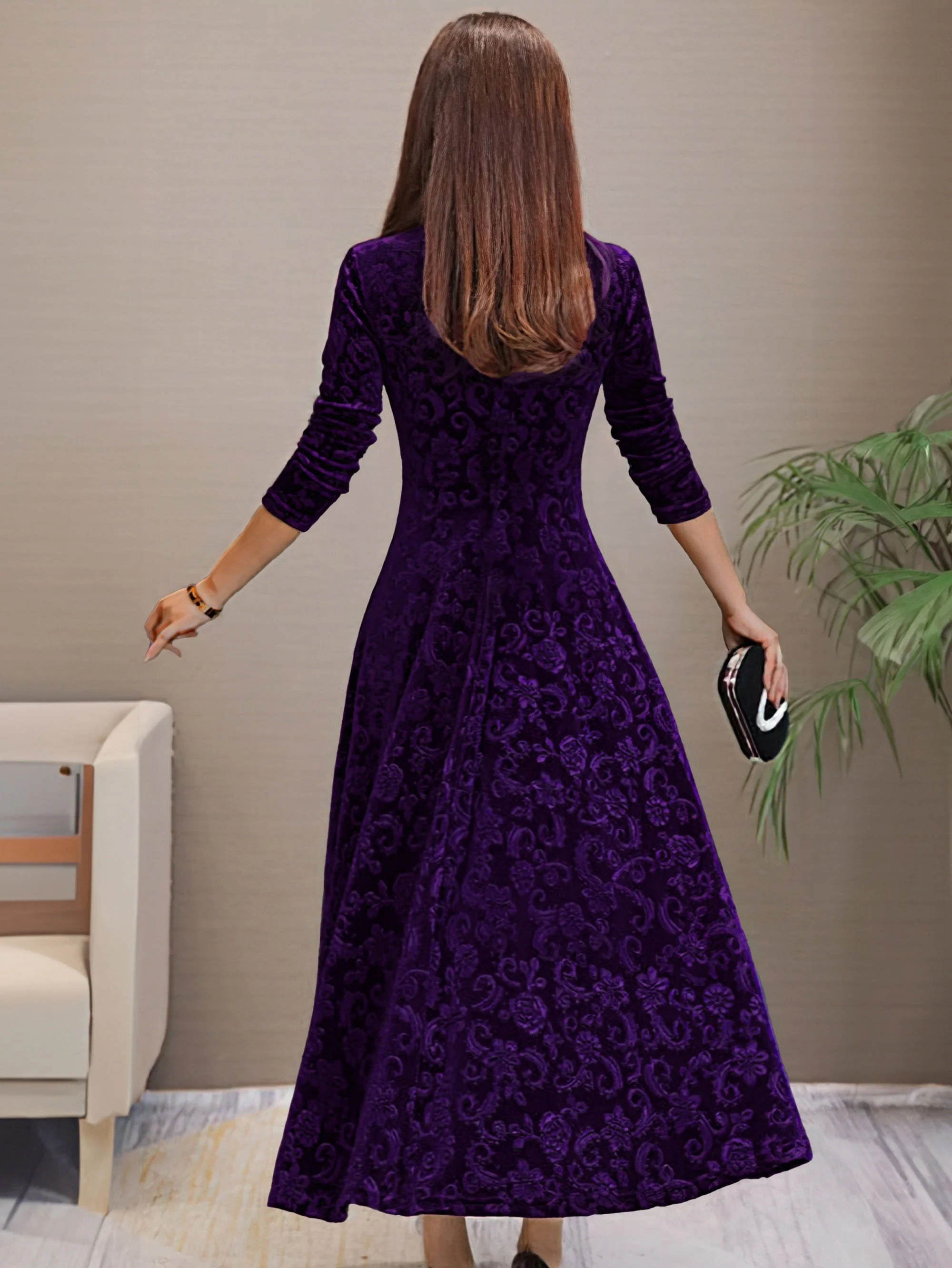 Amelia | Stilvolles Samtkleid Damen elegant chic - Image 7