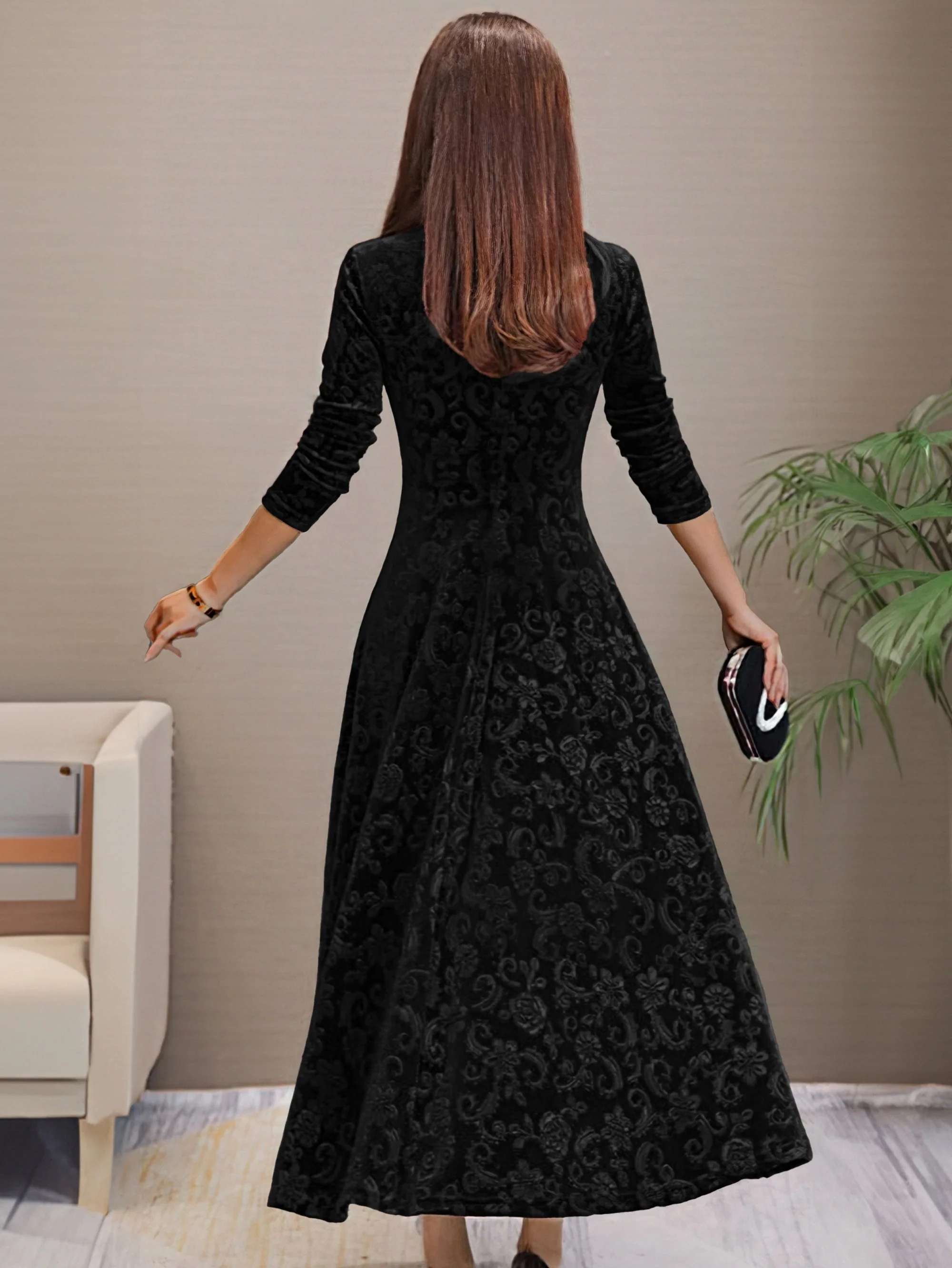 Amelia | Stilvolles Samtkleid Damen elegant chic - Image 8