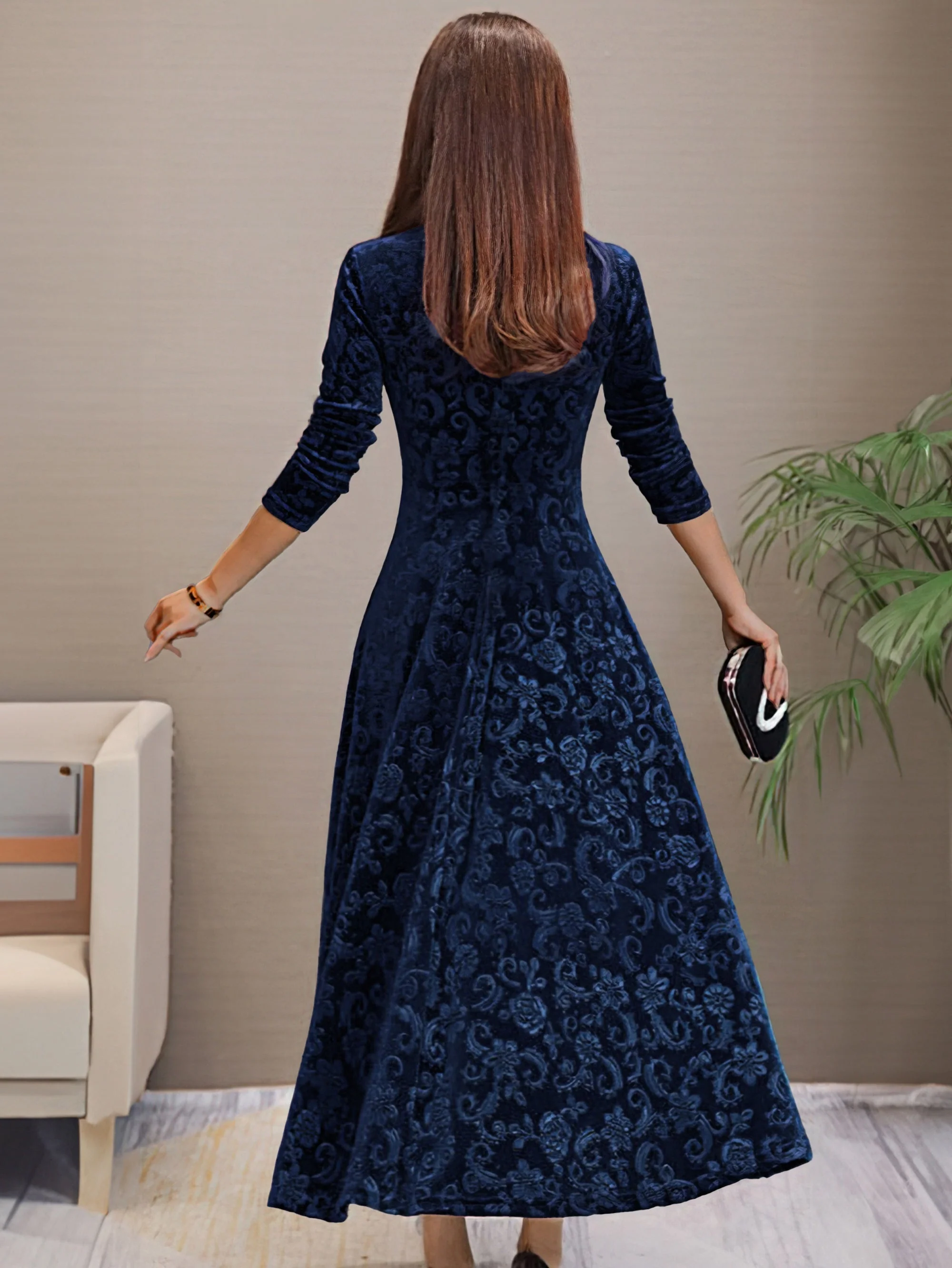 Amelia | Stilvolles Samtkleid Damen elegant chic - Image 9