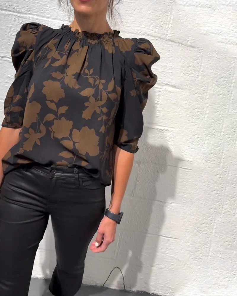 Amelie | Damen Bluse stilvoll Puffärmel & Rüschen modern - Image 6