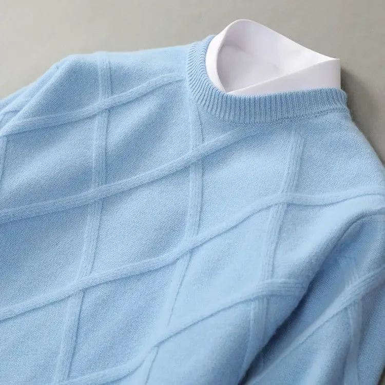 Andrés – Klassischer strukturierter Herren Cashmere Pullover