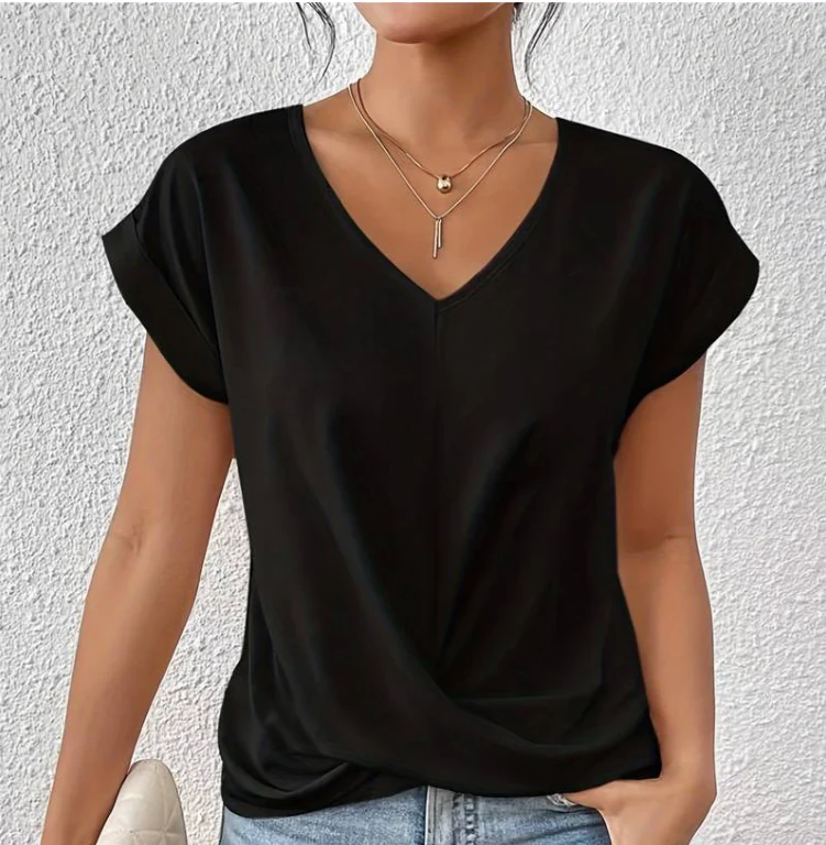 Angelika | Leichte Sommerbluse mit V Ausschnitt - Image 6
