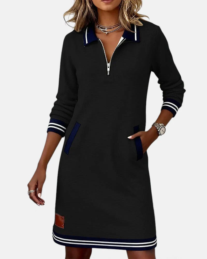 Anna | Schickes Baumwollkleid Damen mit langen Ärmeln - Image 12