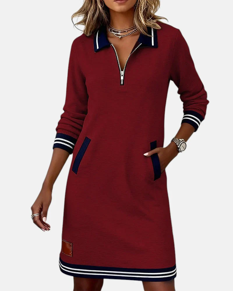 Anna | Schickes Baumwollkleid Damen mit langen Ärmeln - Image 13