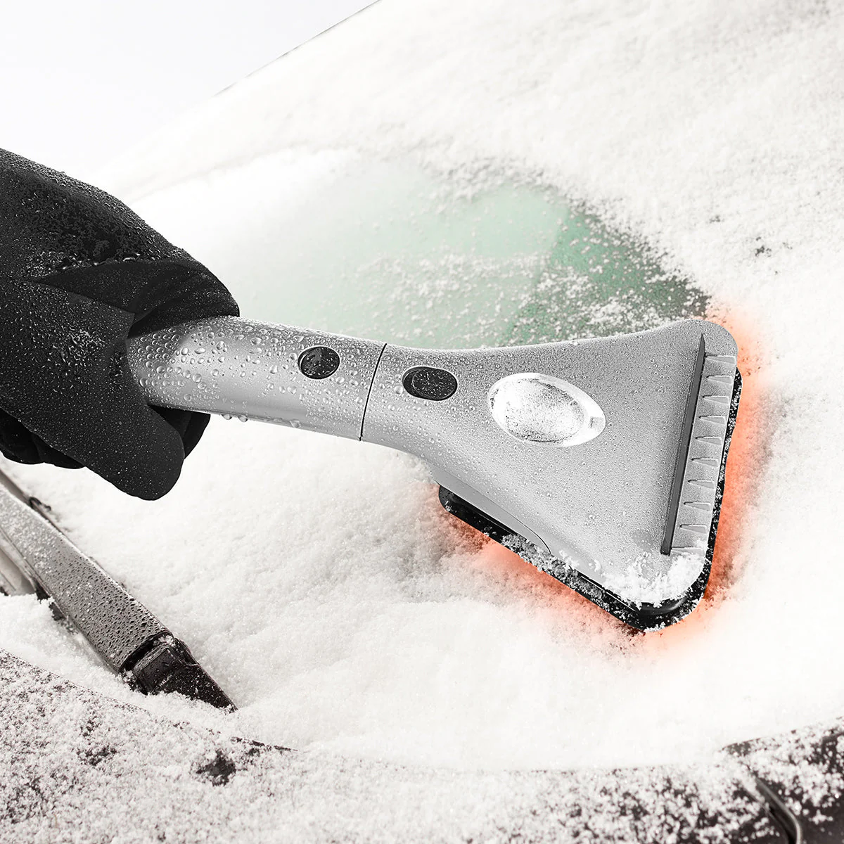 Auto Eiskratzer Heizfunktion Winter Schneekratzer Teleskopgriff