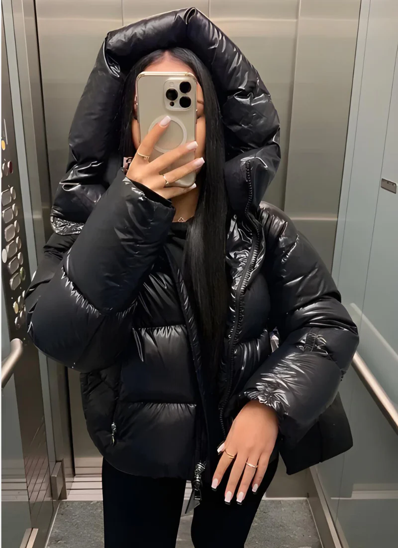 Ava – Kurze Oversize-Steppjacke für Damen