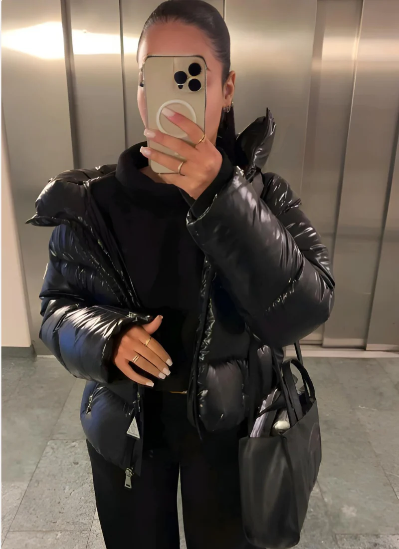 Ava – Kurze Oversize-Steppjacke für Damen - Image 2