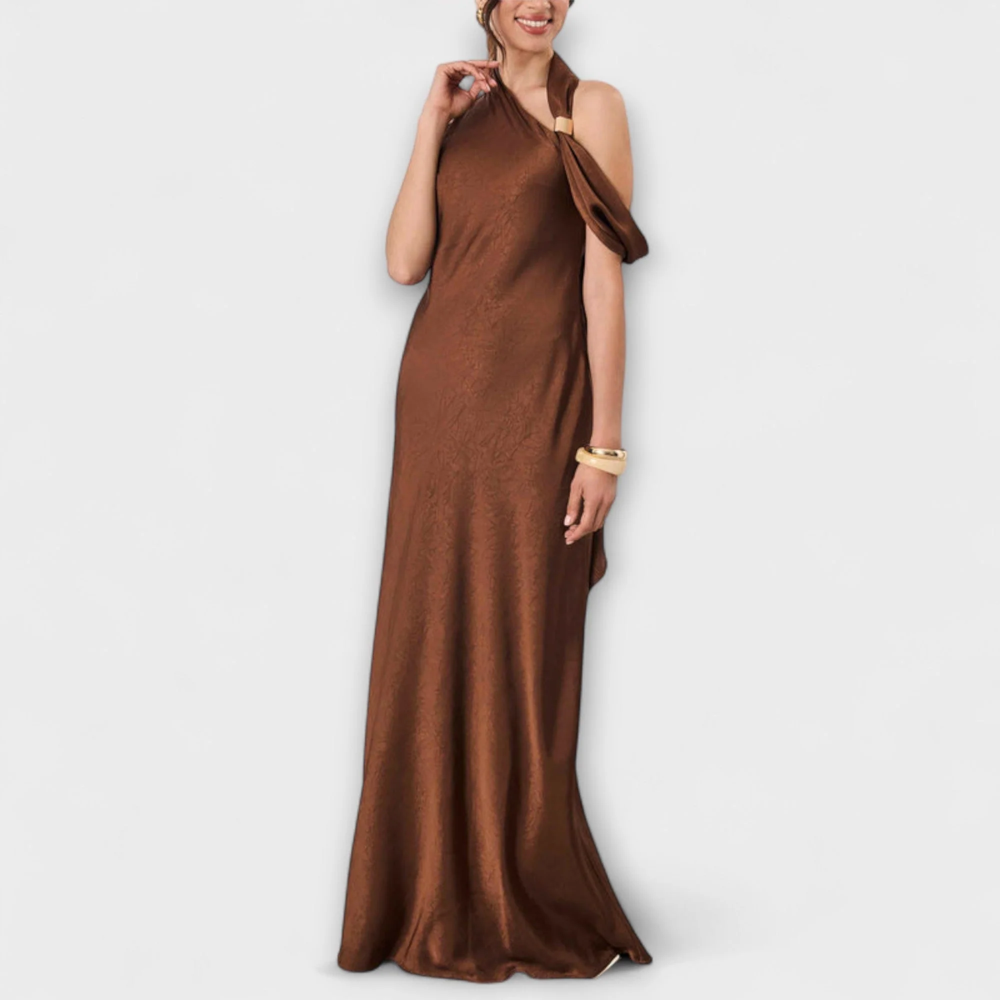 Azura - Elegantes Satin-Maxikleid