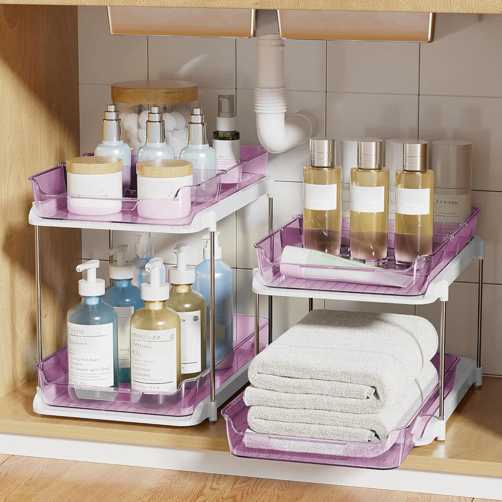 Badezimmer Organizer Schrankorganizer Ausziehbar Stapelbar Acryl - Image 12