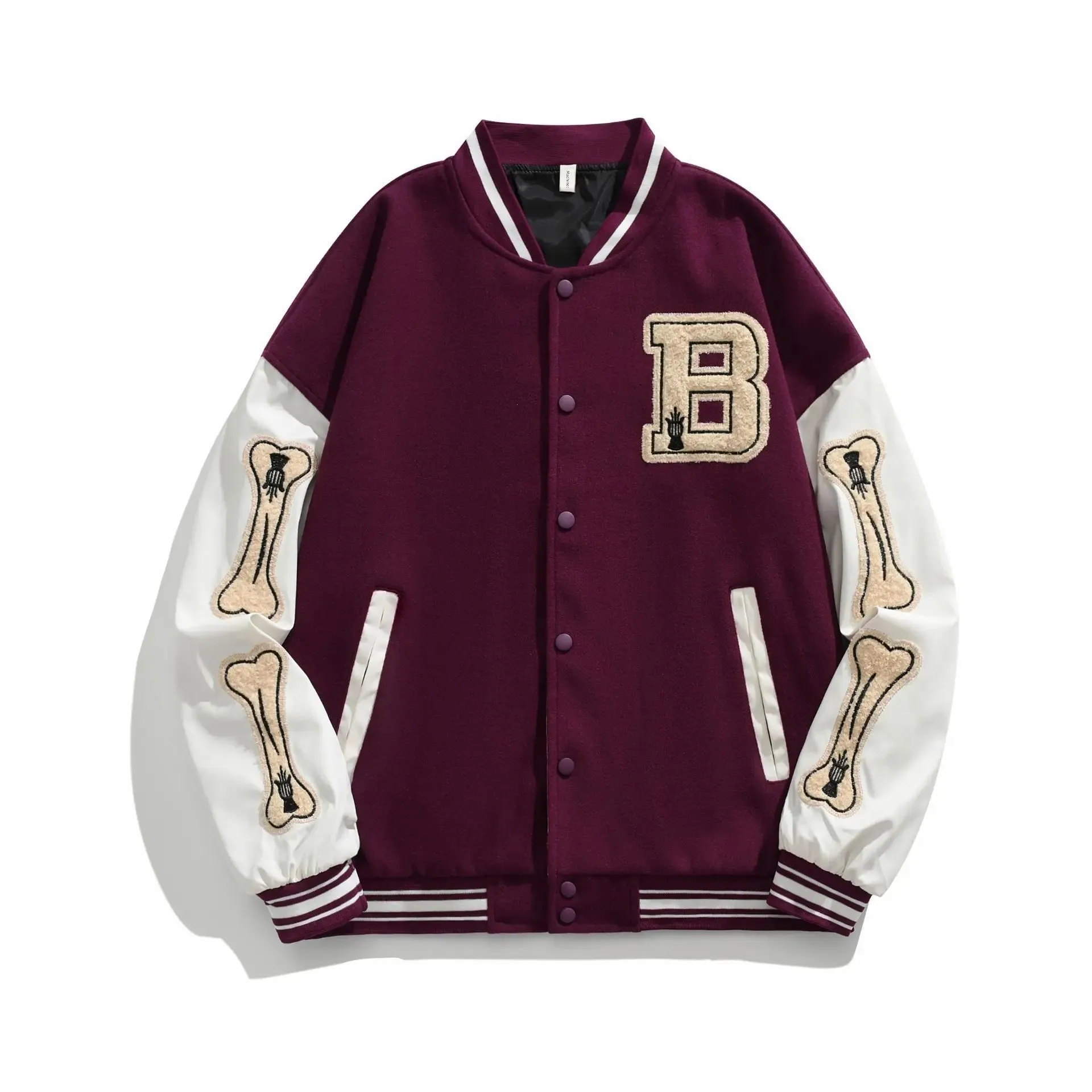 Beatrice | Harajuku Varsity Collegejacke mit Kunstleder-Ärmeln - Image 8