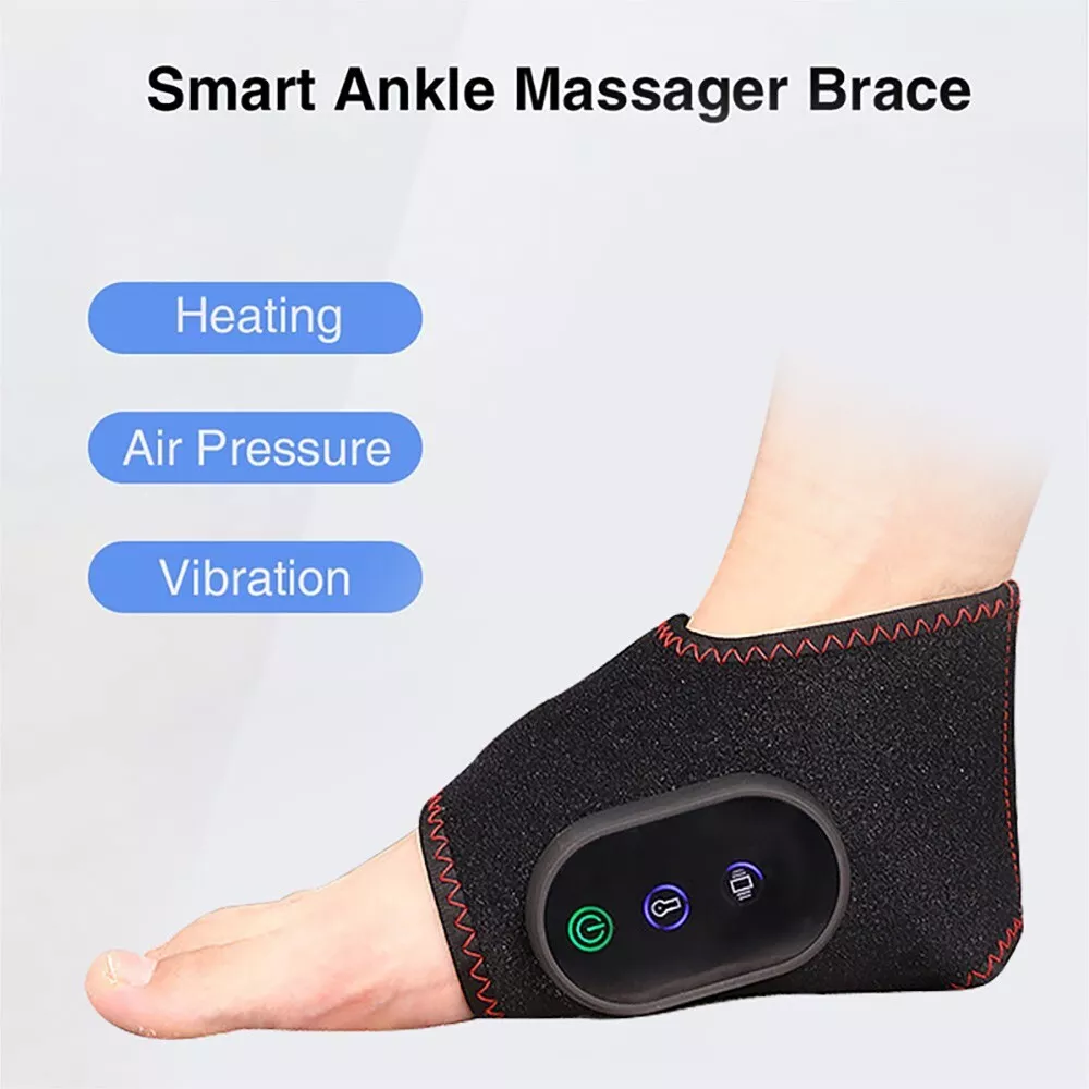 Beinmassagegerät Wärme Kabellos Schwarz Stoff - Image 6