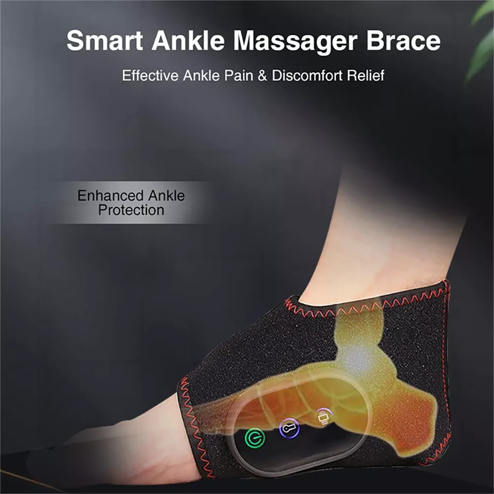Beinmassagegerät Wärme Kabellos Schwarz Stoff - Image 7