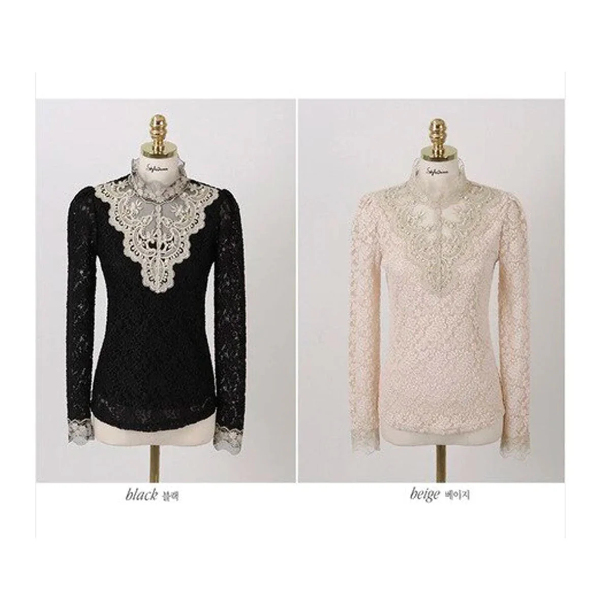 Bella | Elegante Bluse mit Netz & Stickerei - Image 6