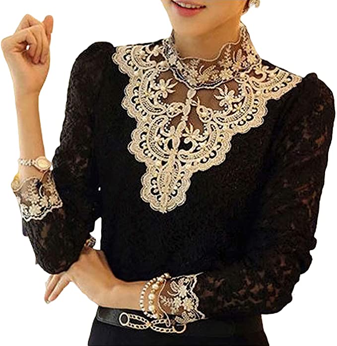 Bella | Elegante Bluse mit Netz & Stickerei - Image 9