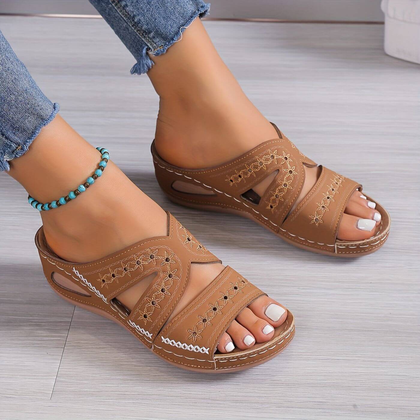 Bequeme Sandalen Damen – Orthopädische Rutschfeste Sommerschuhe Für Den Ganzen Tag