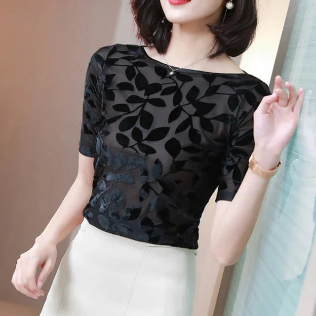 Bequeme Sommerbluse aus Samt - Anastasia