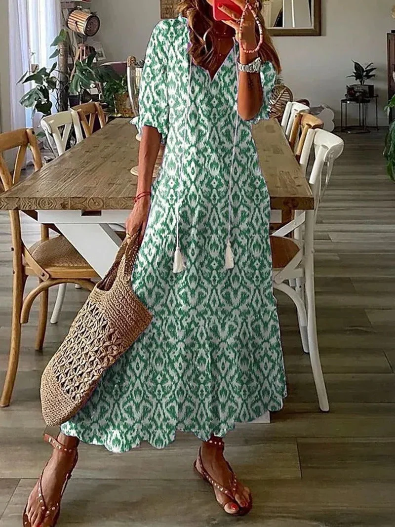 Bequemes und stilvolles bedrucktes Sommerkleid - Kreszentia - Image 4