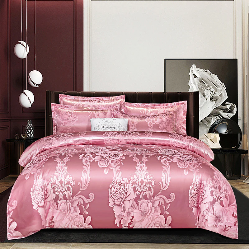 Bettwäsche Satin Luxus Blumenmuster Set - Image 11