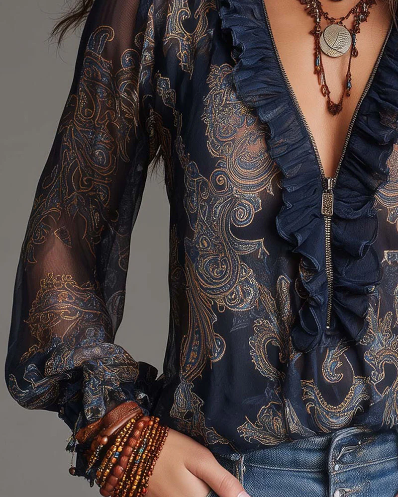Bianca | Stilvolle Bluse im Halbzip Look - Image 15