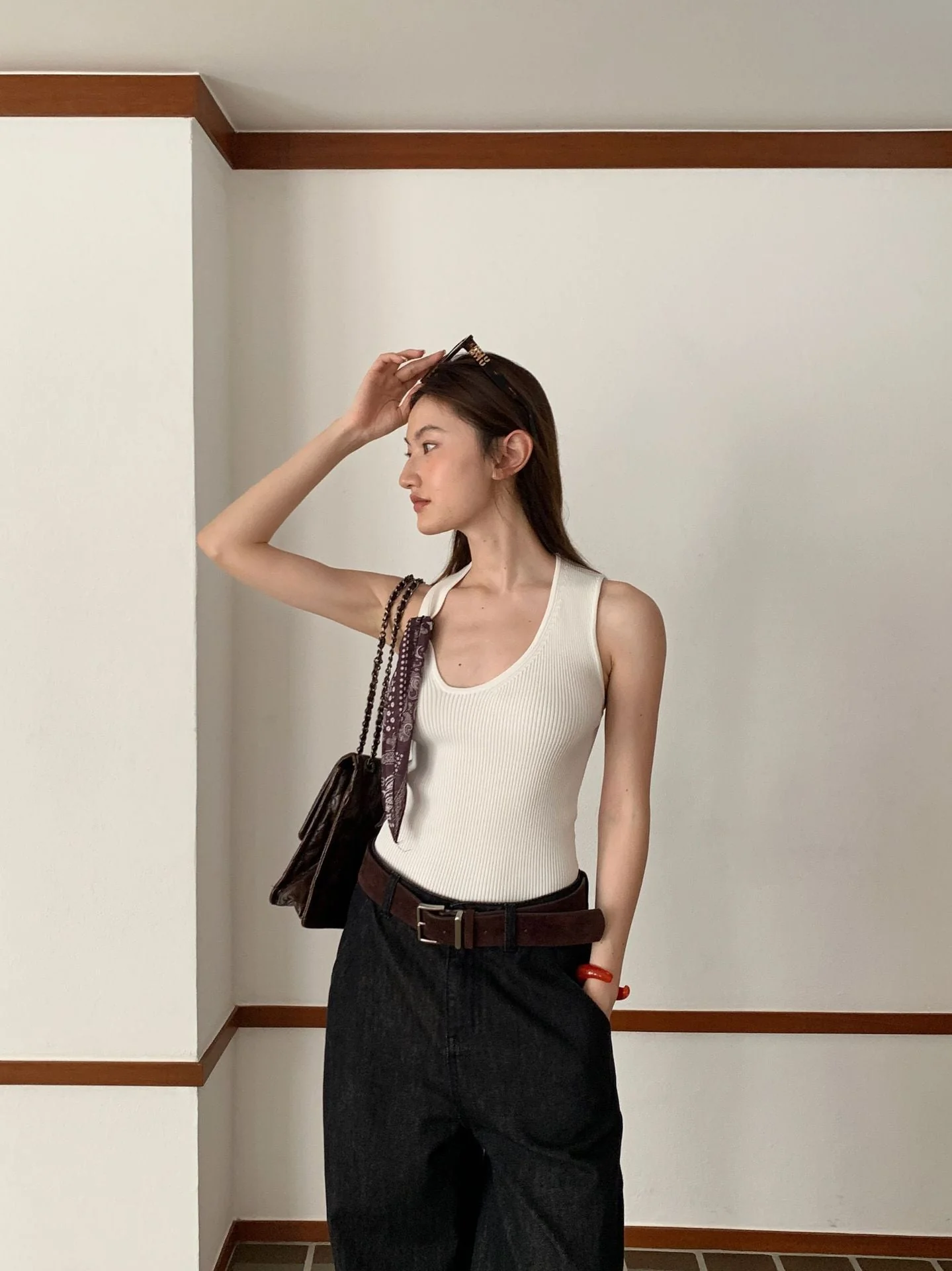 Blanche- Damen Ripp Top aus hochwertiger Baumwolle