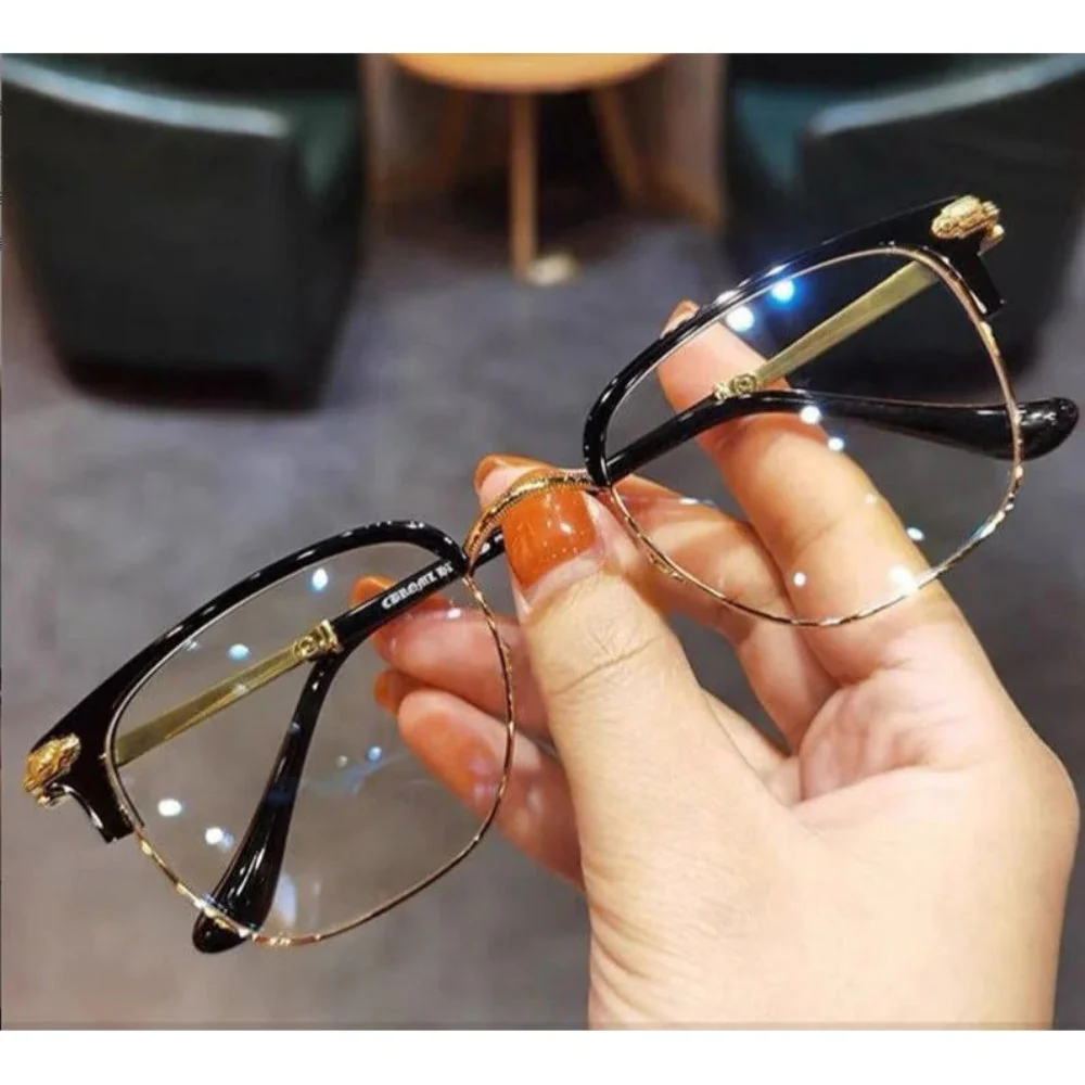 Blaulichtfilter Brille Lesehilfe Metallrahmen Lesebrille