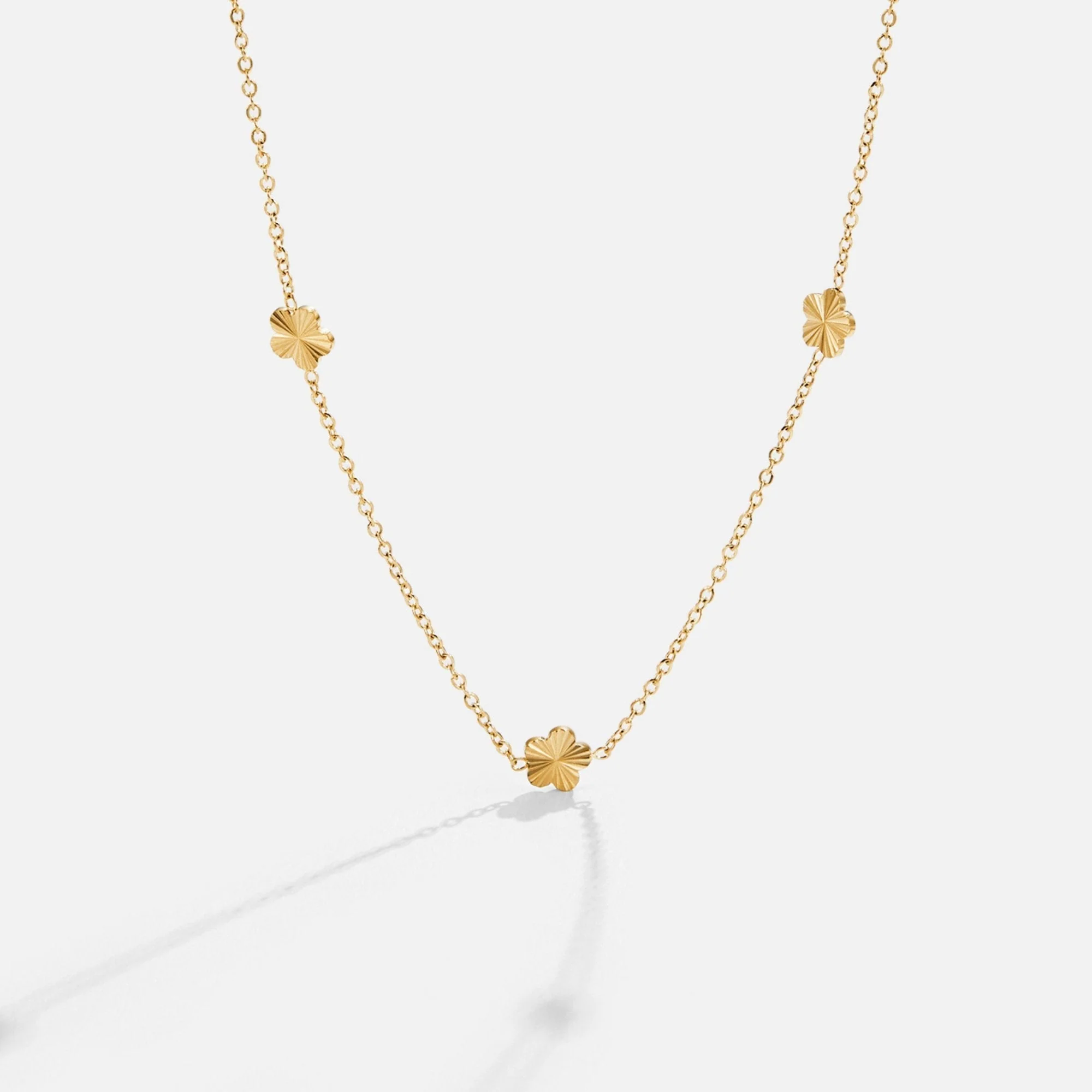 Blumen Power Goldkette Halskette