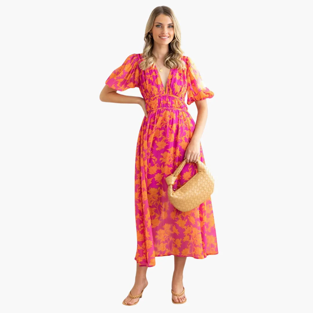 Blumenkleid - Für Damen mit Taschen & Entspannter Passform