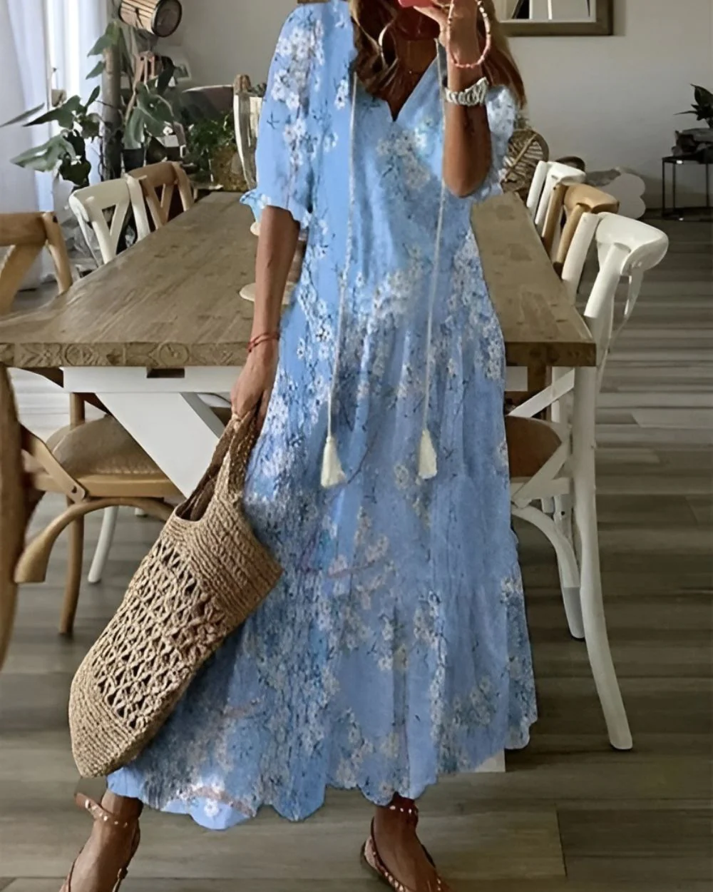 Boho Maxikleid für Frauen – Elegantes Sommerkleid mit fließender Passform - Image 4