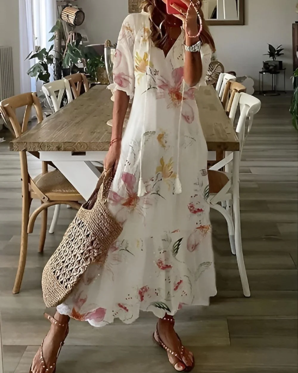 Boho Maxikleid für Frauen – Elegantes Sommerkleid mit fließender Passform - Image 6