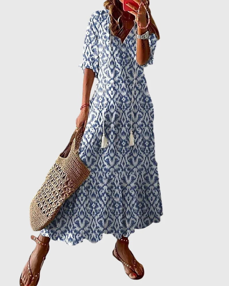 Boho Vintage Sommerkleid für Frauen - Elegantes, luftiges Design für warme Tage