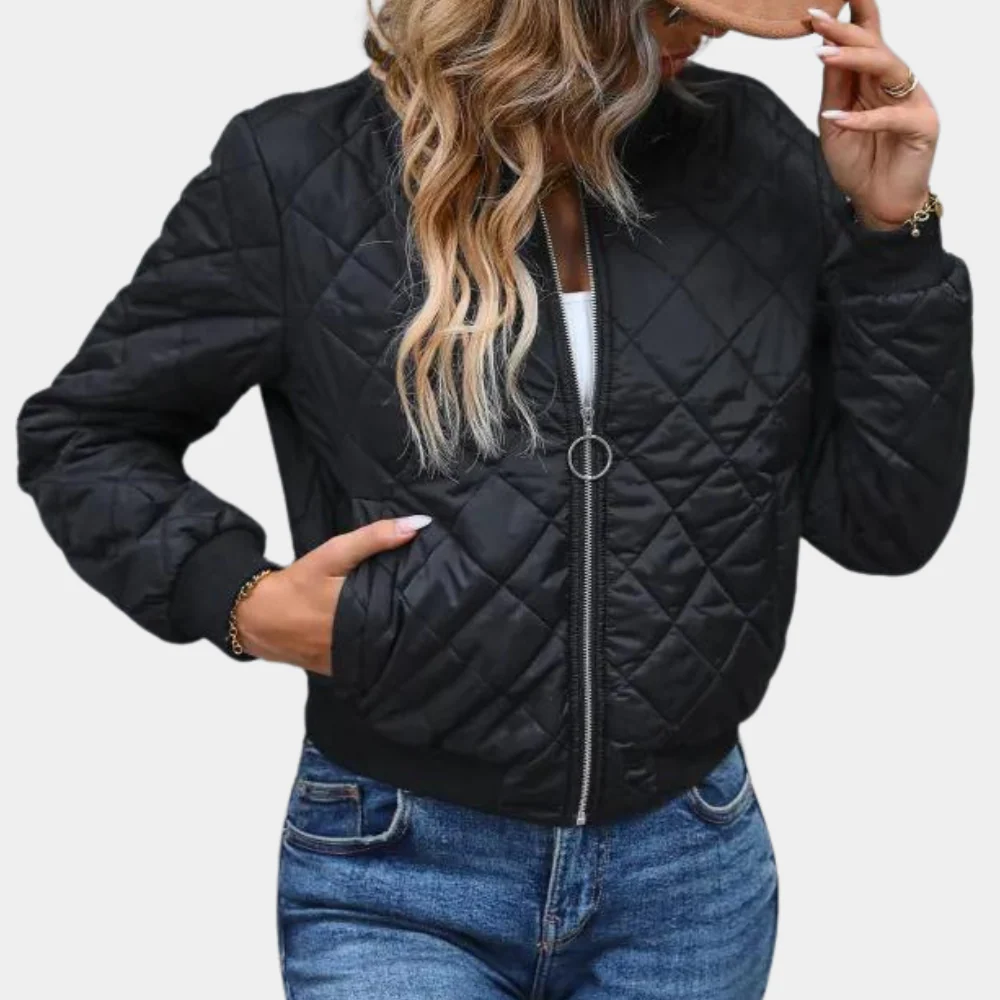 Bomber-Übergangsjacke für Damen | Durchgehender Reißverschluss - Image 2