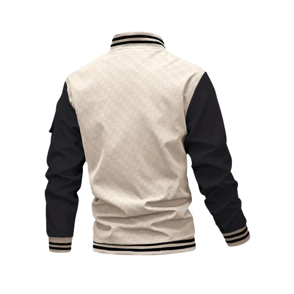 Bomberjacke Herren | Zweifarbige Reißverschluss Jacke - Image 3