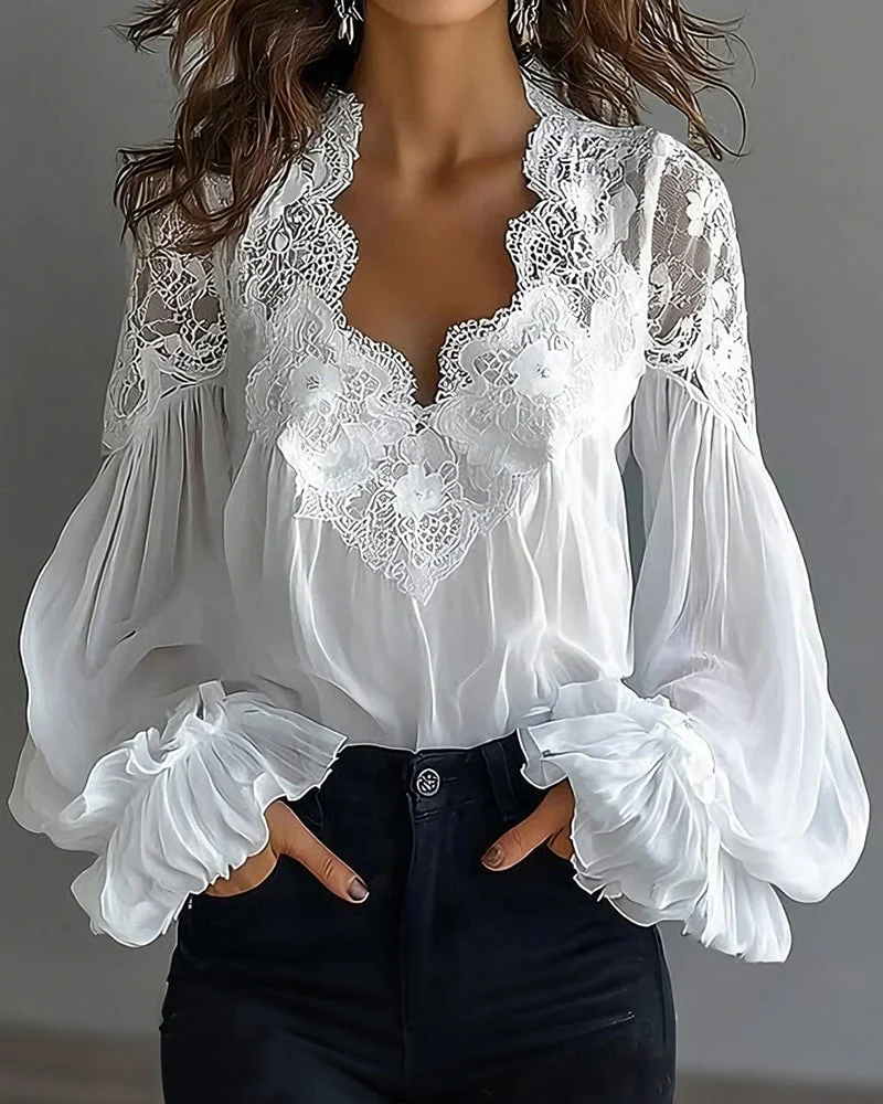 Carin | Elegante Damenbluse mit Spitzendetails - Image 7
