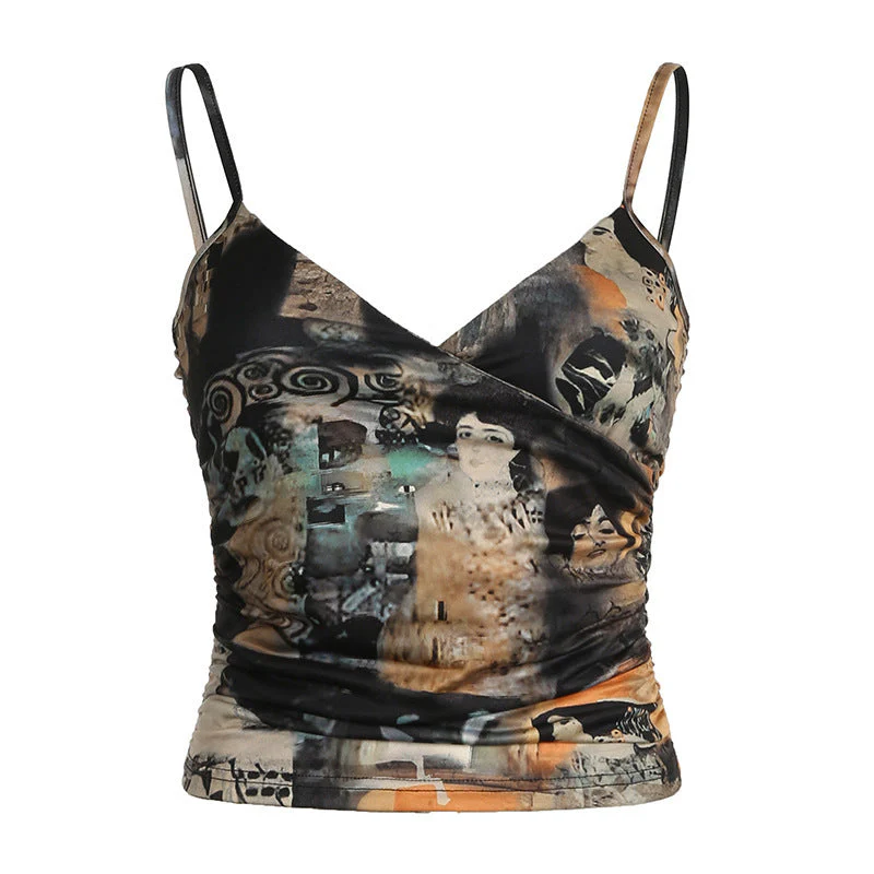 Caroline- Damen Tops mit kunstvollem Grafikdruck