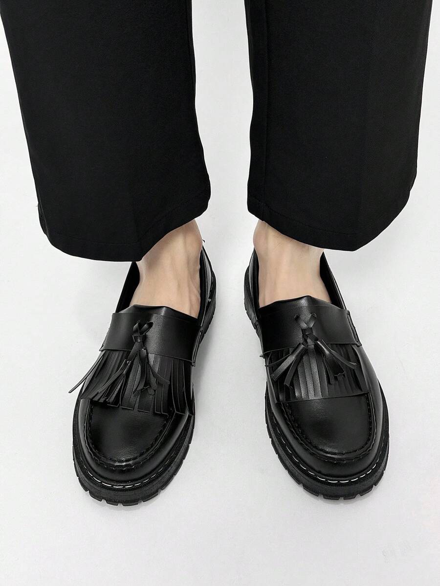 Christian – Slip-On Herrenschuhe Schwarz Leder Dicksohle - Image 4