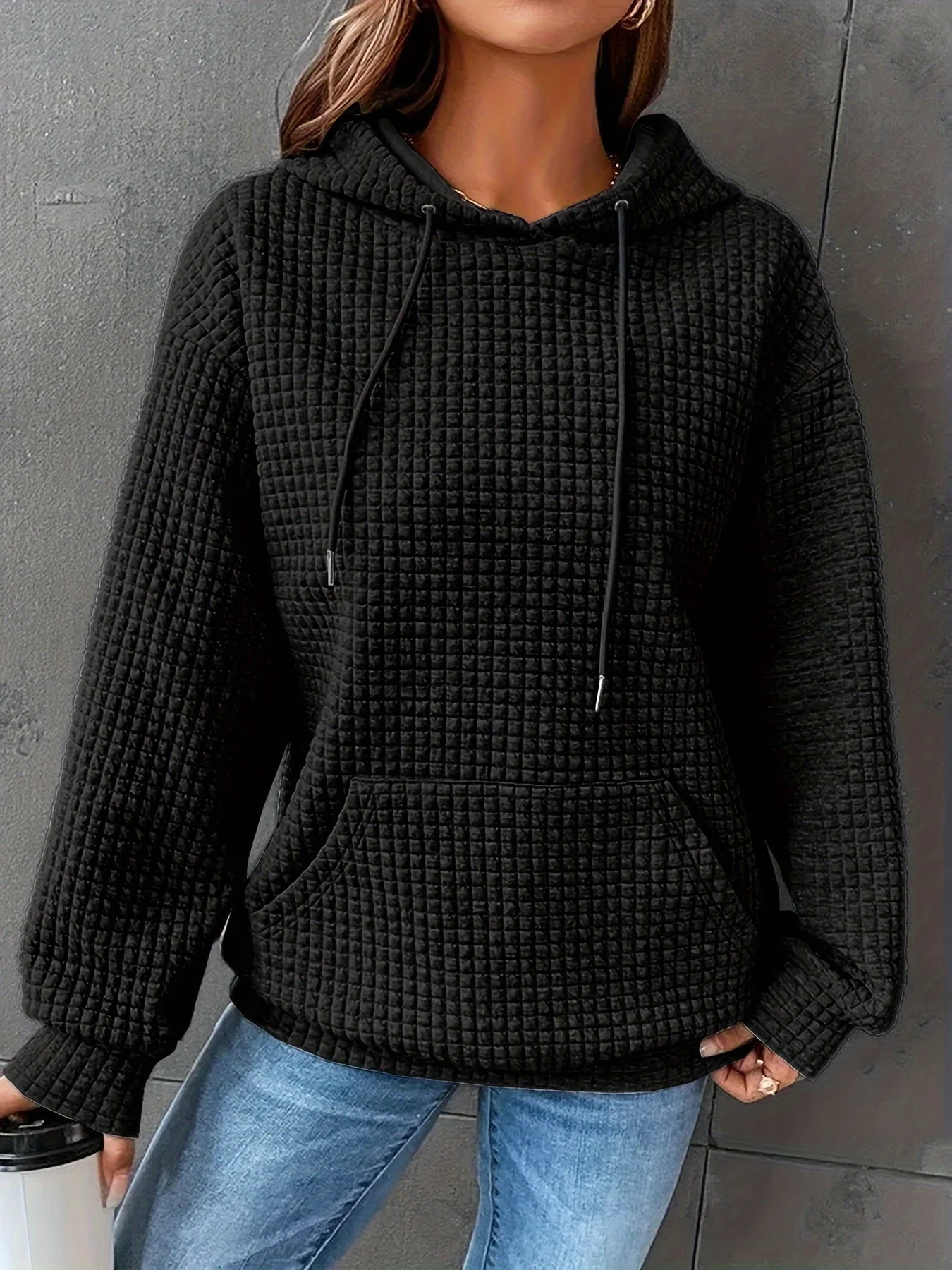 Clara | Waffelstrick Kapuzenpullover - Image 11