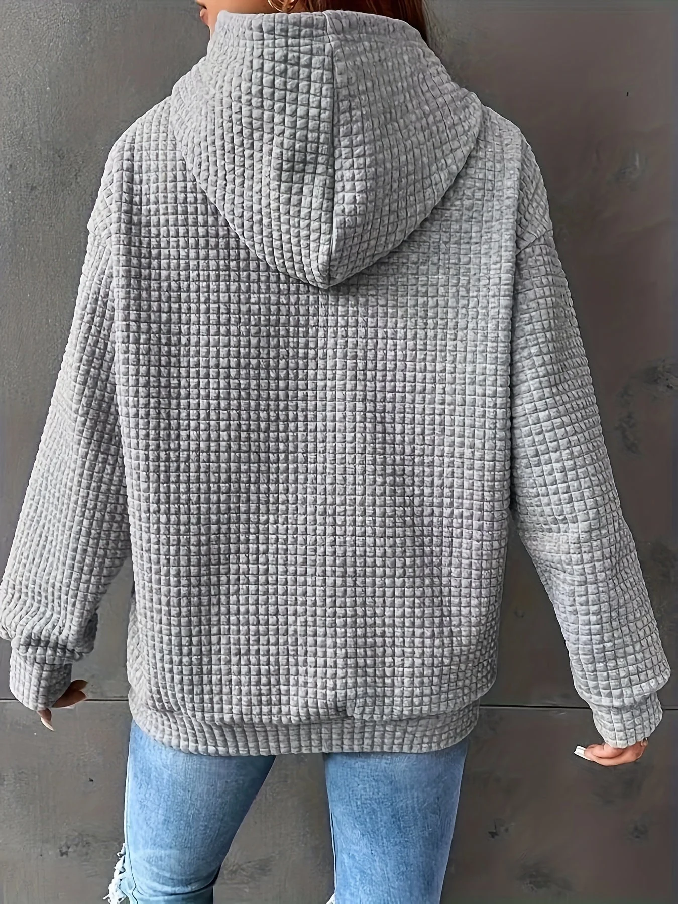 Clara | Waffelstrick Kapuzenpullover - Image 3